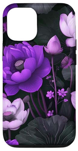 Hülle für iPhone 14 Pro Lavendel-lila und weiße Lilien-Blumen. Hübsche Blumen von Blühende Blumenmuster