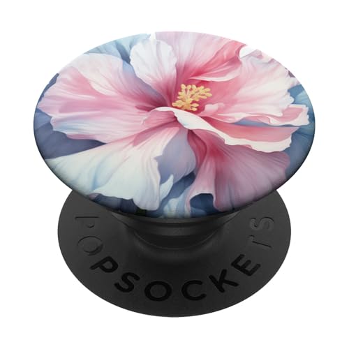 Rosa und blaue Blume, verträumtes Blumenmuster PopSockets mit austauschbarem PopGrip von Blühende Blumenmuster