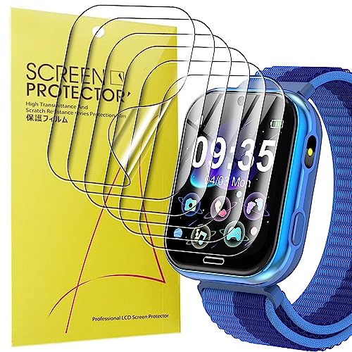 Blueshaweu Schutzfolie Kompatibel für lylica Smartwatch Kinder X53, HD klar Flexible TPU Displayschutzfolie [6 Stück] für Ucani X53 Kinder/Lylica X53 / Igreeman X53 Smartwatch (HD) von Blueshaweu