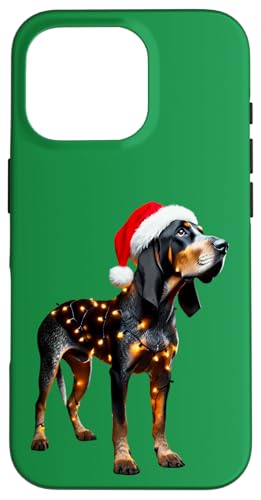 Hülle für iPhone 16 Pro Bluetick Coonhound Hund Weihnachtsmannmütze Weihnachtsbeleuchtung Besitzer Mama von Bluetick Coonhound Dog Dog Christmas Products