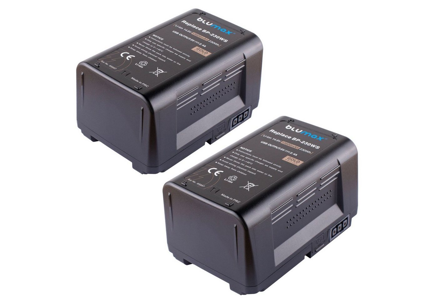 Blumax 2x BP-230WS V-Mount DSR 250P 600P 650P 15600 mAh Kamera-Akku von Blumax