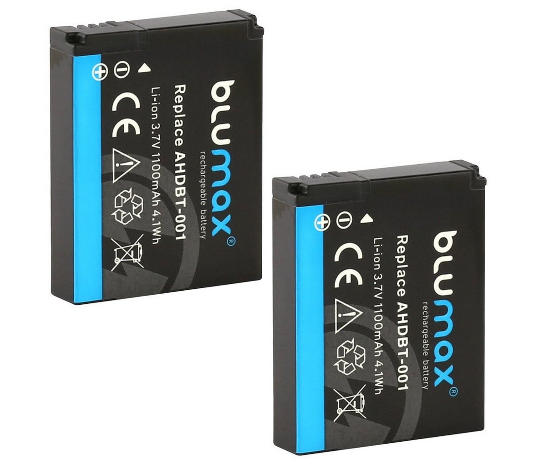 Blumax 2x HERO HD - ABPAK-001, AHDBT-001 1100 mAh (3,7V) Kamera-Akku von Blumax