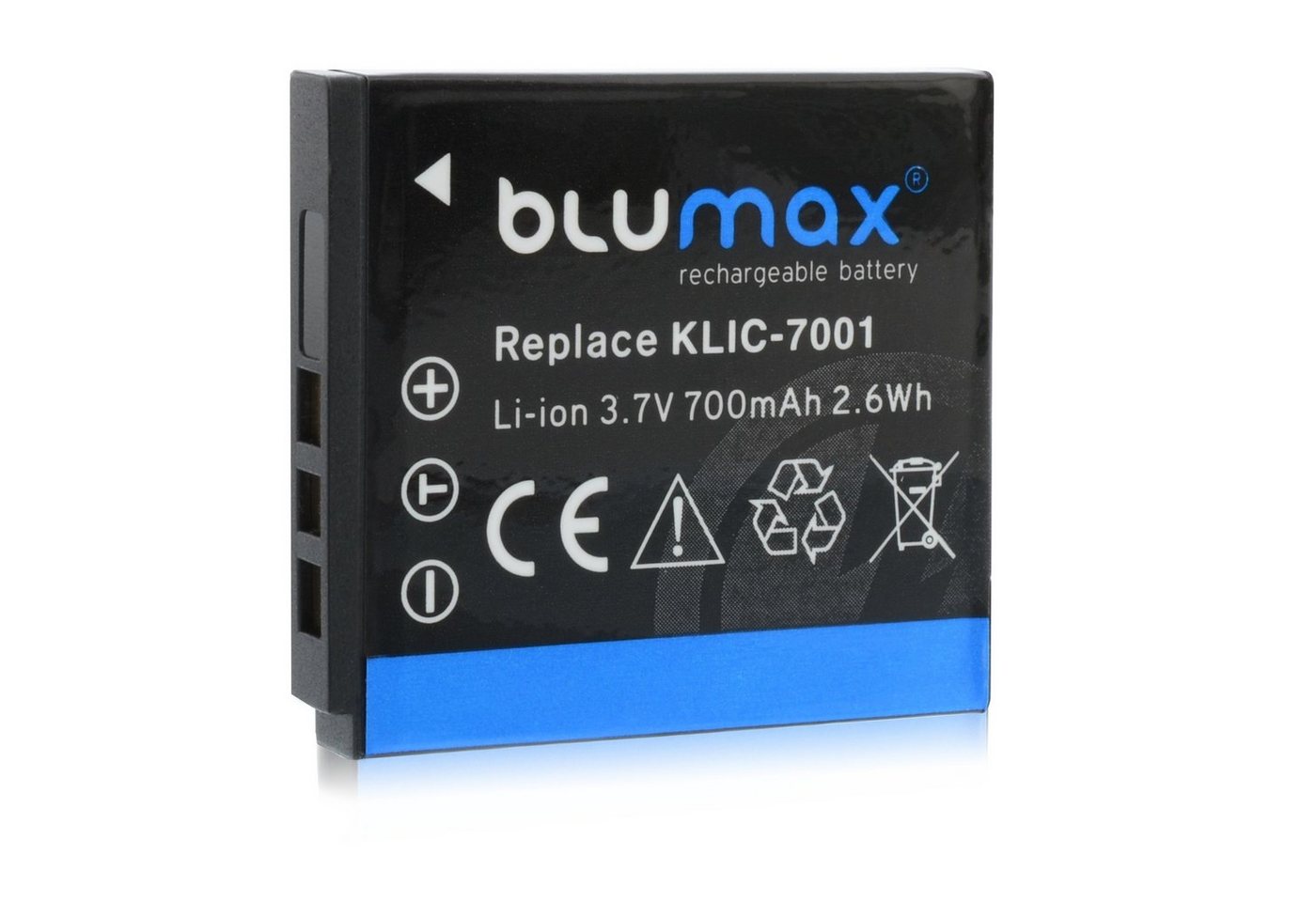 Blumax Akku passend für Kodak Klic-7001 800 mAh (3,7V) Kamera-Akku von Blumax