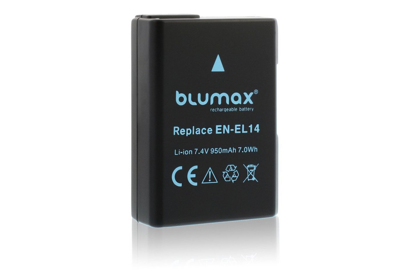 Blumax Akku passend für Nikon EN-EL14 950 mAh (7,4V) Kamera-Akku von Blumax