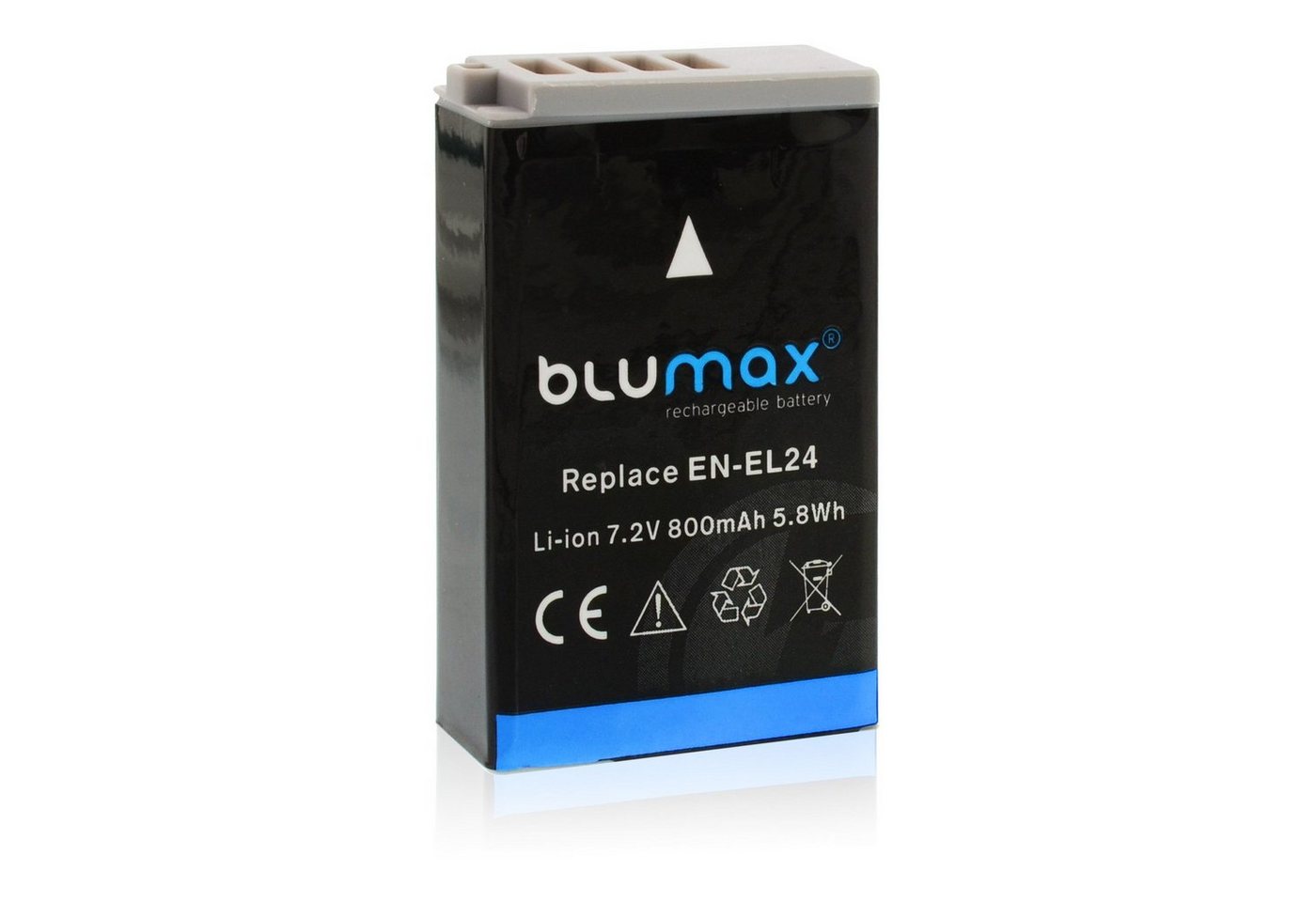 Blumax Akku passend für Nikon EN-EL24 800 mAh (7,4V) Kamera-Akku von Blumax