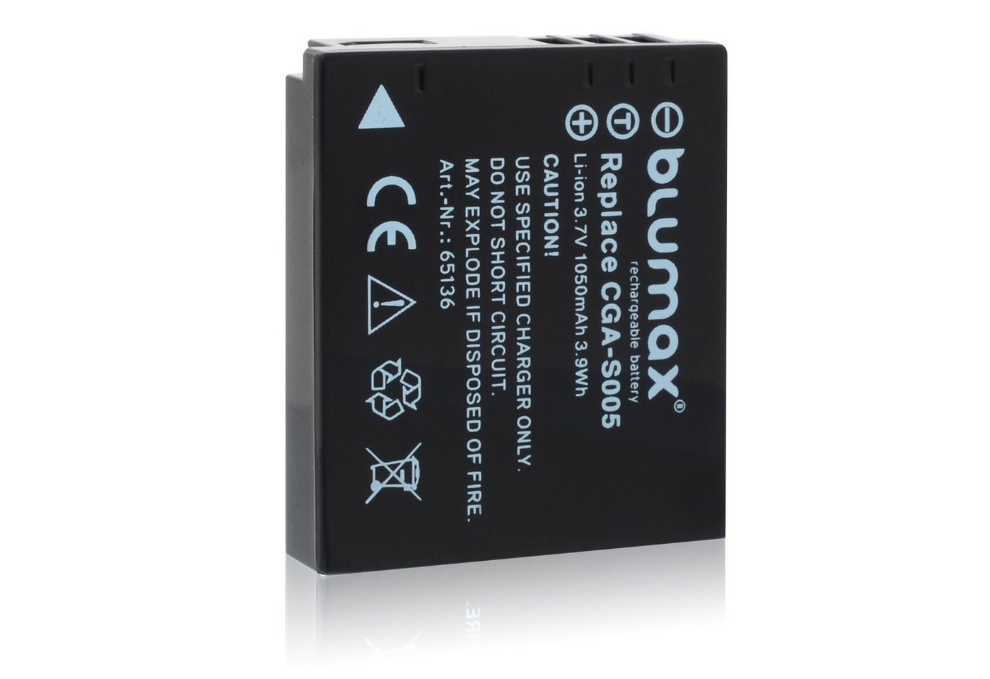 Blumax Akku passend für Panasonic CGA-S005 1050 mAh 3,7V Kamera-Akku von Blumax
