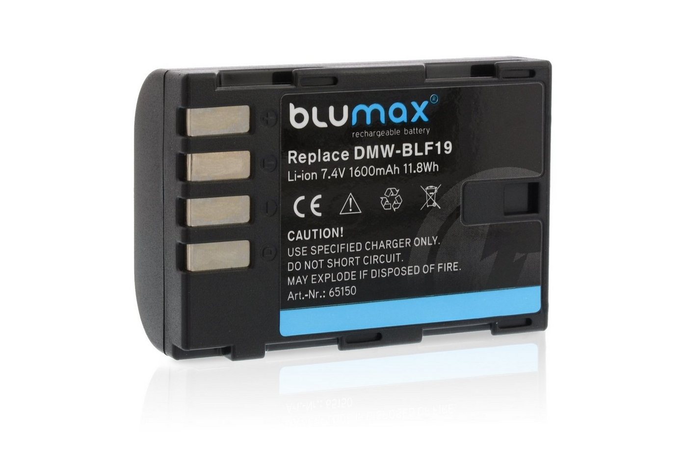 Blumax Akku passend für Panasonic DMW-BLF19 1600 mAh 7,2V Kamera-Akku von Blumax
