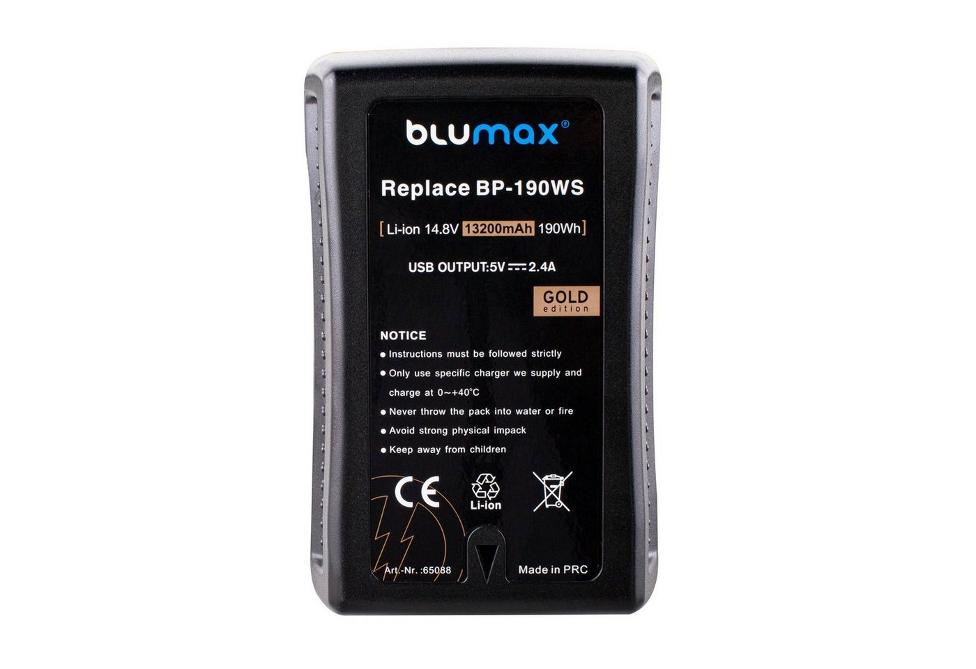 Blumax Akku passend für Sony BP-190WS 13200 mAh (14,4V) Kamera-Akku von Blumax