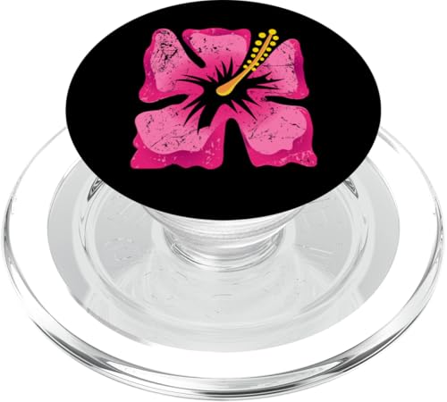 Hawaiianische Hibiskusblüten. Lustige tropische Wildblume PopSockets PopGrip für MagSafe von Blumen-Boho-Grafiken für Damen