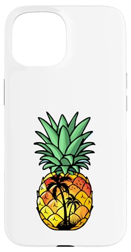 Hülle für iPhone 15 Lustige Ananas Strandliebhaber Tropische Blumenananas von Blumen-Boho-Grafiken für Damen