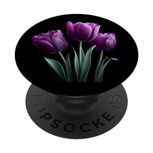 Blumen Tulpen Lila PopSockets mit austauschbarem PopGrip von Blumen Wildblumen filigran Rosen Tulpen Flower