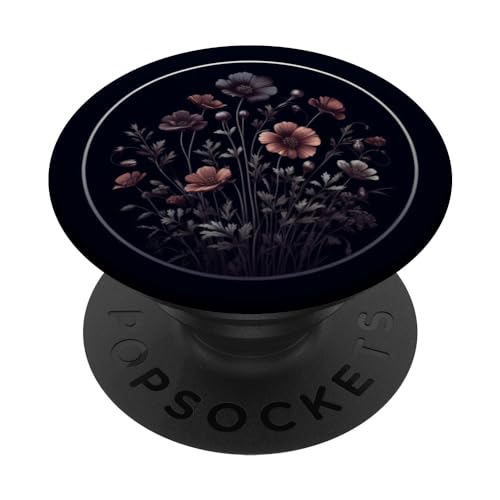 Schlichtes Filigranes Blumen Wildblumen Liebesmuster Design PopSockets mit austauschbarem PopGrip von Blumen Wildblumen filigran Rosen Tulpen Flower