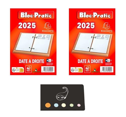 Blumie Shop Set mit zwei Bloc-Pratic Terminen rechts 2023 + 1 Index selbstklebend (2 rechts) von Blumie Shop