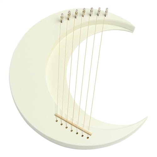 Saitenleier Harfe 7 Saiten Mond Lyre Klavier Massivholz Mahagoni Lyre Musikinstrument Leicht Leicht Zu Stimmen 30cm Für Erwachsene Anfänger von Bmdjdq