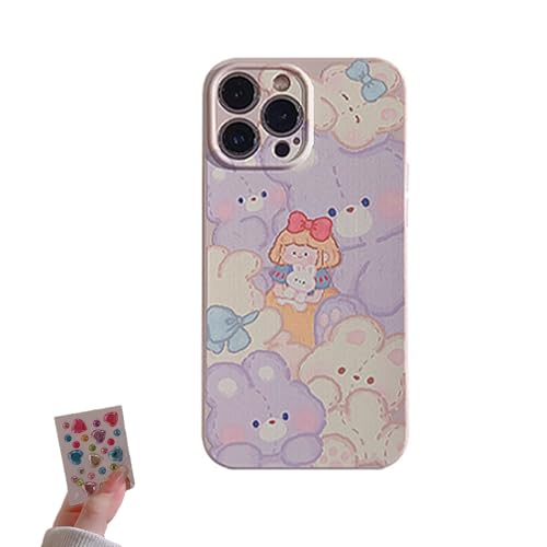 BnMvF für iPhone Case Cute, Girl Heart Casely für iPhone, für iPhone Case All-Inclusive, Schützen Sie die Kamera, Anti-Rutsch-Seiten (Für iPhone 12,Q) von BnMvF