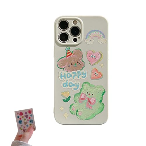 BnMvF für iPhone Case Cute, Girl Heart Casely für iPhone, für iPhone Case All-Inclusive, Schützen Sie die Kamera, Anti-Rutsch-Seiten (Für iPhone 13,I) von BnMvF