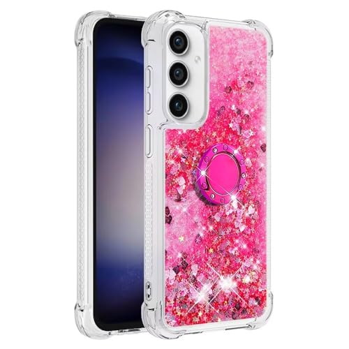 Bnvdfre Handyhülle für Samsung A35 Hülle Glitzer 3D Bling Sparkle Treibsand Fließende Flüssigkeit TPU mit Rotating Ring Ständer Stoßfest Schutzhülle Case für Samsung Galaxy A35 - Rosa Herz Bnvdfre Handyhülle für Samsung A35 Hülle Glitzer 3D Bling Sparkle Treibsand Fließende Flüssigkeit TPU mit Rotating Ring Ständer Stoßfest Schutzhülle Case für Samsung Galaxy A35 - Rosa Herz von Bnvdfre