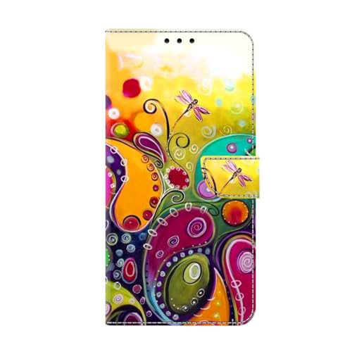 Bnvdfre Handyhülle für iPhone 14 Plus Hülle PU Leder Klapphülle Magnet Stoßfeste Kartenfach Klappbar Schutzhülle Silikon Case Cover mit Motiv Geschenk Flip Handytasche - Muster 2 von Bnvdfre