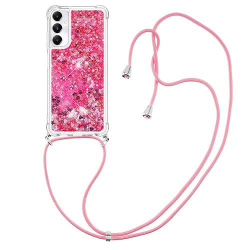 Bnvdfre Handykette für Samsung Galaxy A15 4G/5G Hülle mit Band, Handyhülle Silikon Durchsichtig Transparent Floating Flüssig Glitzer mit Kordel Umhängenband TPU Stylische Schutzhülle Case - Rosa Herz Bnvdfre Handykette für Samsung Galaxy A15 4G/5G Hülle mit Band, Handyhülle Silikon Durchsichtig Transparent Floating Flüssig Glitzer mit Kordel Umhängenband TPU Stylische Schutzhülle Case - Rosa Herz von Bnvdfre
