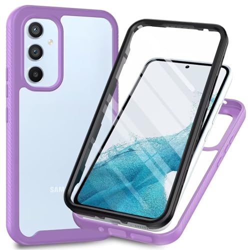 Bnvdfre für Samsung A14 Hülle mit eingebautem Displayschutz Stoßfest Schutzhülle 360 Grad vollschutz Rugged Schutzhülle TPU Case Handyhülle für Samsung Galaxy A14 4G / 5G - Lila Bnvdfre für Samsung A14 Hülle mit eingebautem Displayschutz Stoßfest Schutzhülle 360 Grad vollschutz Rugged Schutzhülle TPU Case Handyhülle für Samsung Galaxy A14 4G / 5G - Lila von Bnvdfre