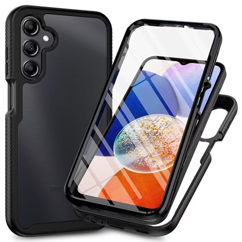 Bnvdfre für Samsung A16 Hülle mit eingebautem Displayschutz Stoßfest Schutzhülle 360 Grad vollschutz Rugged Schutzhülle TPU Case Handyhülle für Samsung Galaxy A16 5G/4G - Schwarz von Bnvdfre