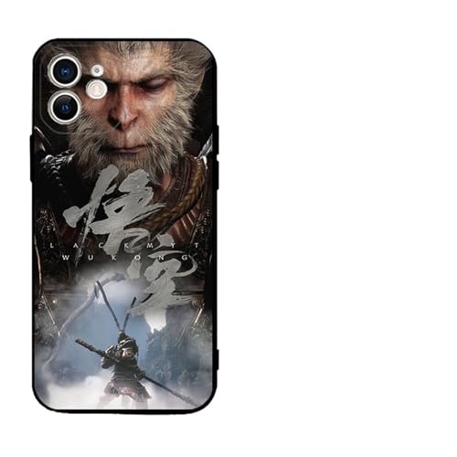 BoLinCo Black Myth Wukong Game Pattern iPhone-Schutzhülle für iPhone 14 Plus, 21, Schwarz von BoLinCo