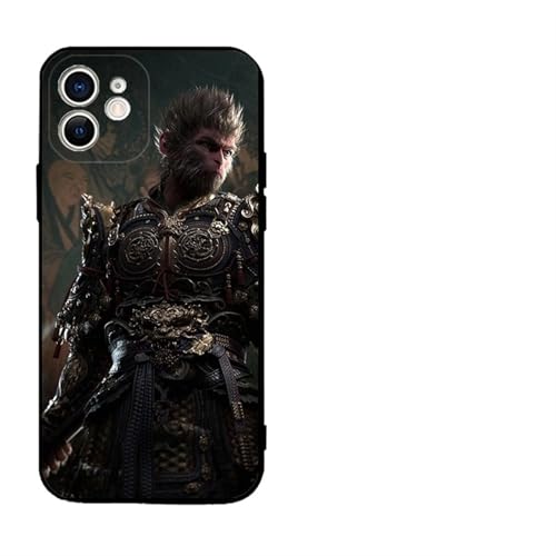 BoLinCo Black Myth: Die Wukong Game Pattern Handyhülle ist eine Schutzhülle für Appler-Handys (iPhone 12 Mini, 3 Schwarz) von BoLinCo