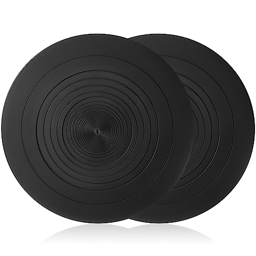 Boao 2 Stück 30,5 cm Silikon-Plattenspieler-Matte Universal Plattenspieler Matte Antistatische Plattenspieler Slipmat für Vinyl LP reduziert statische und Staub, schwarz von Boao