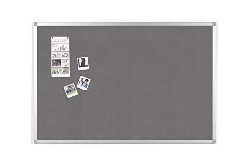 BoardsPlus - Pinnwand - 90 x 60 cm - Grauem Filztafel mit Aluminiumrahmen von BoardsPlus