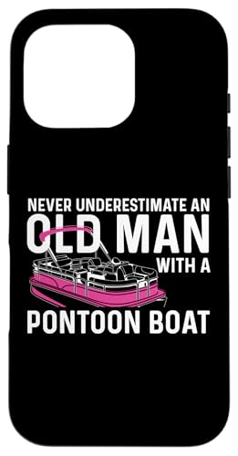 Pontonboot Old Man Bootfahren Ponton Boot Kapitän Hülle für iPhone 16 Pro von Boat/Pontoon