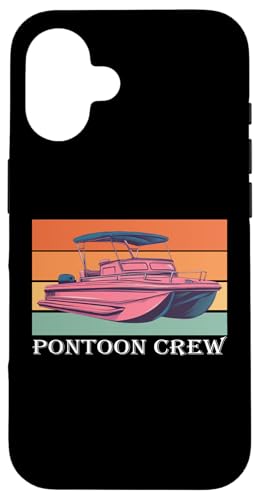 Vintage Ponton Crew Funny Boat Captain Bootfahren Hülle für iPhone 16 von Boat/Pontoon