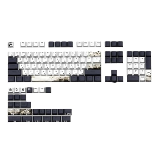 Boddceto 133 Tasten Tastenkappen PBT Cherry Tastenkappen-Set Personalisierte Maßgeschneiderte Japanische Tastenkappen für 60/84/98/108 Mechanische Tastaturen von Boddceto