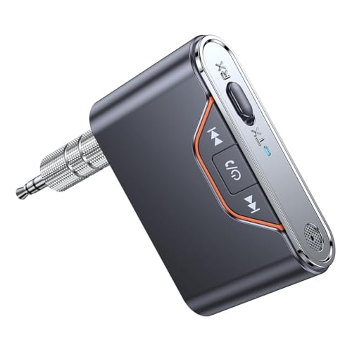 Boddceto BT-107 Bluetooth 5.4 Auto-Audio-Empfänger-Sender Audio-Bluetooth-Konverter für Flugzeug Mini Portable 3,5 mm mit Mikrofon von Boddceto