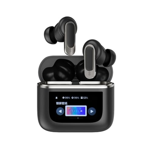 Boddceto V8 Kabellose In-Ear-Kopfhörer Ohrhörer ANC Geräuschunterdrückung Kopfhörer im Ohr Touchscreen-Steuerung Headset Schwarz von Boddceto