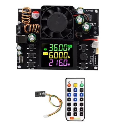 Boddceto XY3606B 216W Einstellbares Spannungsregler-Netzteil+IR-Kit DC-Buck-Boost- Spannungs/Strom-Abwärtsmodul von Boddceto