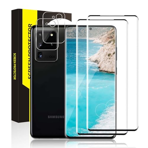 Bodyguard 2+2 Stück Schutzfolie für Panzerglas für Samsung Galaxy S20 Ultra 5G, 9H Ultrabeständig Schutzglas+Kameraschutz, 3D Kanten S20 Ultra Panzerfolie, Anti-Bläschen, HD S20 Ultra Displayschutz von Bodyguard