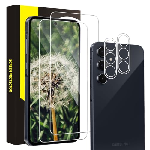 Bodyguard 2 + 2 Stück Hartglas für Samsung Galaxy A55 5G, [2,5D komplett transparent A55 Displayschutz + Kamera] 9H Härte Bubble Free, sensibler Touchscreen, 0,33 mm HD A55 von Bodyguard