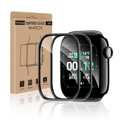 Bodyguard 2 Stück Schutzfolie für Panzerglas für Apple Watch Series 10 46mm, 3D Curved Bruchsicher Anti-Kratzer Apple Watch 10 46mm Displayschutz, Ultra-Klar Anti-Schmutz iWatch 10 46mm Schutzglas von Bodyguard