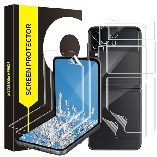 Bodyguard 2 Stück Schutzfolie für Panzerglas für Samsung Galaxy Z Flip 3/4 5G, mit Rückenschutzfolie, Soft TPU Z Flip 3 Schutzglas, Anti-Kratz, Bläschenfrei, 3D Full Cover HD Z Flip 4 Displayschutz von Bodyguard