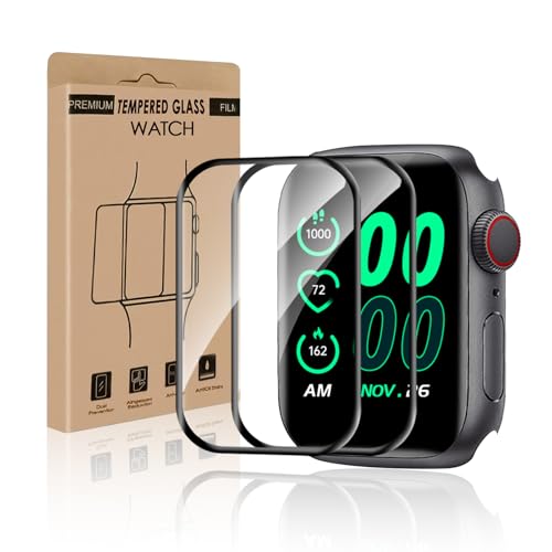 Bodyguard Schutzfolie für Panzerglas für Apple Watch Series 7/8/9 41mm, 2 Stück HD Transparent Anti-Öl Anti-Bläschen Apple Watch 9 41mm Displayschutz, 3D Gebogenes Dauerhaft iWatch 8 41mm Schutzglas von Bodyguard