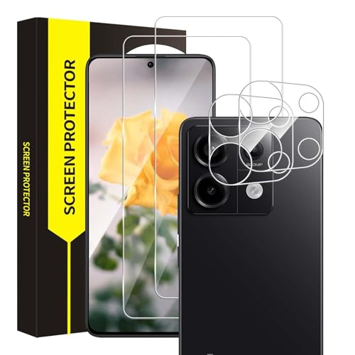 Bodyguard Schutzfolie für Panzerglas für Xiaomi Redmi Note 13 Pro 4G, 9H Kratzfest Panzerfolie + Kameraschutz, 2,5D Kanten Keine Blasen Note 13 Pro Schutzglas, 2+2 Stück HD Note 13 Pro Displayschutz von Bodyguard