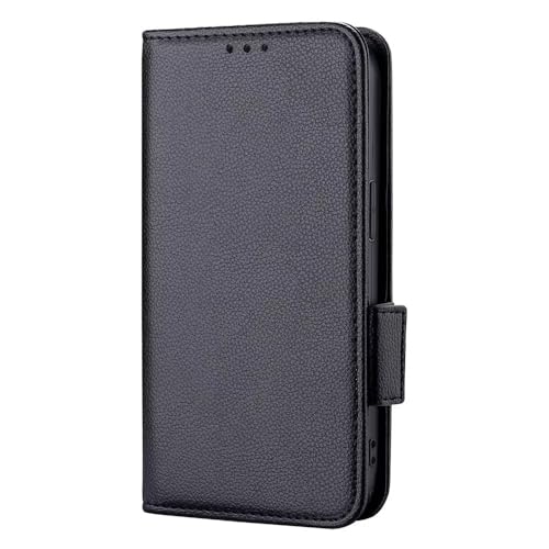 BoerHang Hülle Kompatibel mit Huawei Mate 70, Hochwertiges Weiches TPU, Flip-Wallet-Lederhülle mit Kartensteckplatz, Handyhülle Kompatibel mitr Huawei Mate 70.(Schwarz) von BoerHang