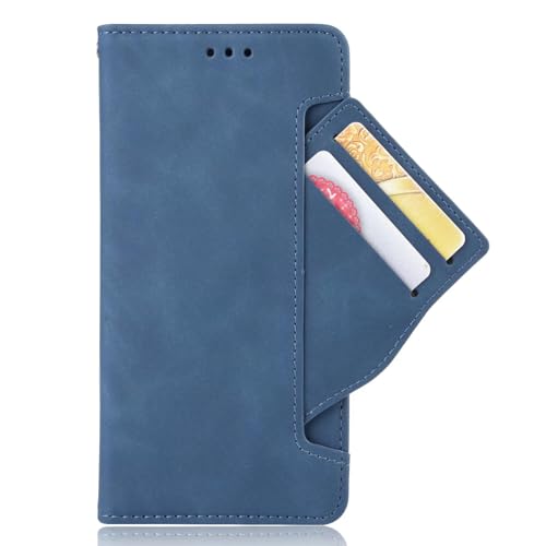 BoerHang Hülle Kompatibel mit OnePlus 13 Mini Handyhülle, Kartenschlitz, Halterung, Flip Wallet Schutzhülle aus PU Leder Kompatibel mit OnePlus 13 Mini.(Blau) von BoerHang