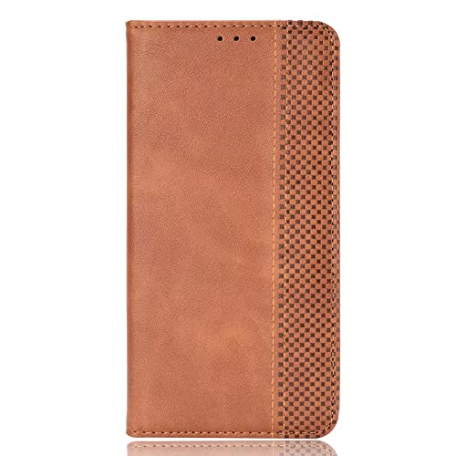 BoerHang Hülle Kompatibel mit Xiaomi Poco M7 Pro 5G Handyhülle, Kartenschlitz, Halterung, Flip Wallet Schutzhülle aus PU Leder Kompatibel mit Xiaomi Poco M7 Pro 5G.(Braun) von BoerHang