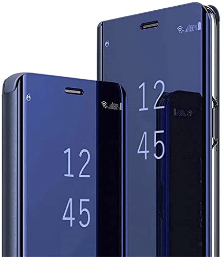 BoerHang Hülle für Samsung Galaxy A54 5G Handyhülle, Smart Clear View Cover, Clear View Standing Case, Durchscheinender 360° Schutz.(Blau) von BoerHang