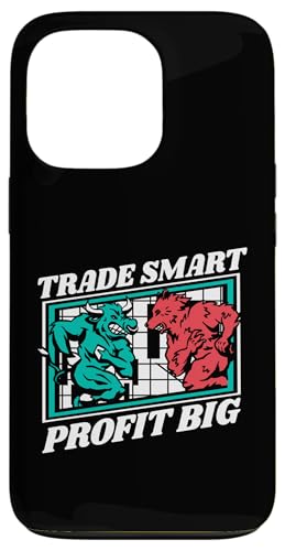 Hülle für iPhone 13 Pro Trade Smart Profit Big Trader Börse Aktienmarkt Aktien von Börse Bulle Bär ETF Trading Geschenke für Anfänger