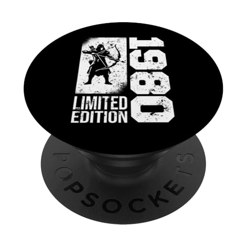 Bogenschütze Geburtstag Jahrgang 1980 geboren Bogenschießen PopSockets Klebender PopGrip von Bogenschießen Zubehör Geschenke Shirts