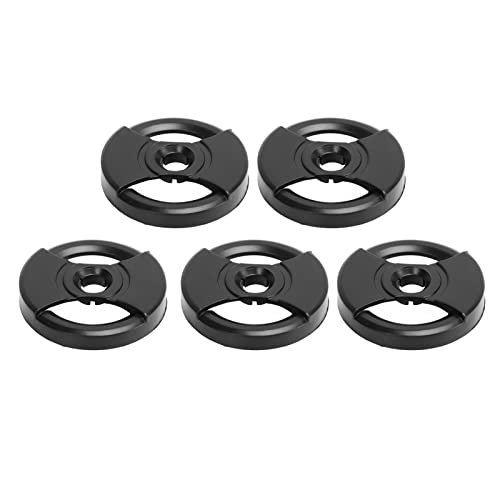 5 Stück Kunststoff-Schallplattenadapter für 45-RPM-Plattenspieler, glänzend schwarz, leicht und langlebig, Ersatzzubehör für Grammophon, Standardgröße für einfache Installation von Bognajin