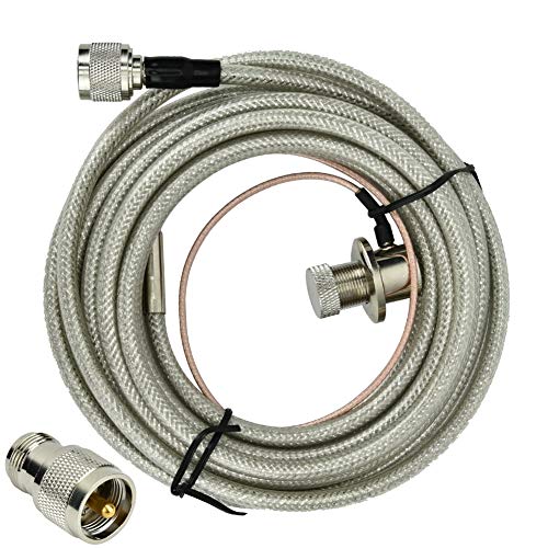 Bognajin Premium-Koaxial-Verlängerungsvideokabel, Stecker auf Buchse, hochwertiges Metallmaterial, 5 m Länge, N-Kopf-Stecker, goldene Farbe, einfache Installation, robuste und stabile (With adapter) von Bognajin