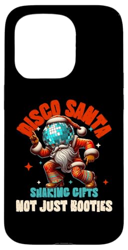 Hülle für iPhone 15 Pro Shaking Gifts Not Just Booties Discokugel Hippie Santa von Boho Christmas Groovy Gypsy Santa Retro 70s Disco